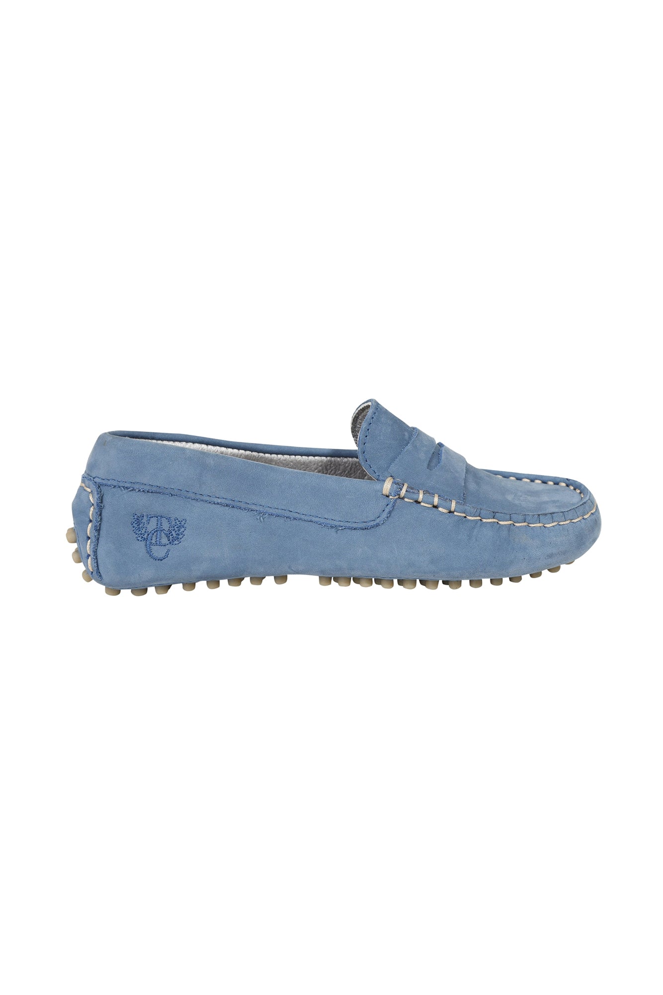 Mocassins en daim - Bleu orage clair