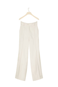 Pantalon droit en laine vierge - Champagne