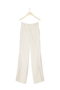 Virgin wool straight trousers
  - Champagne