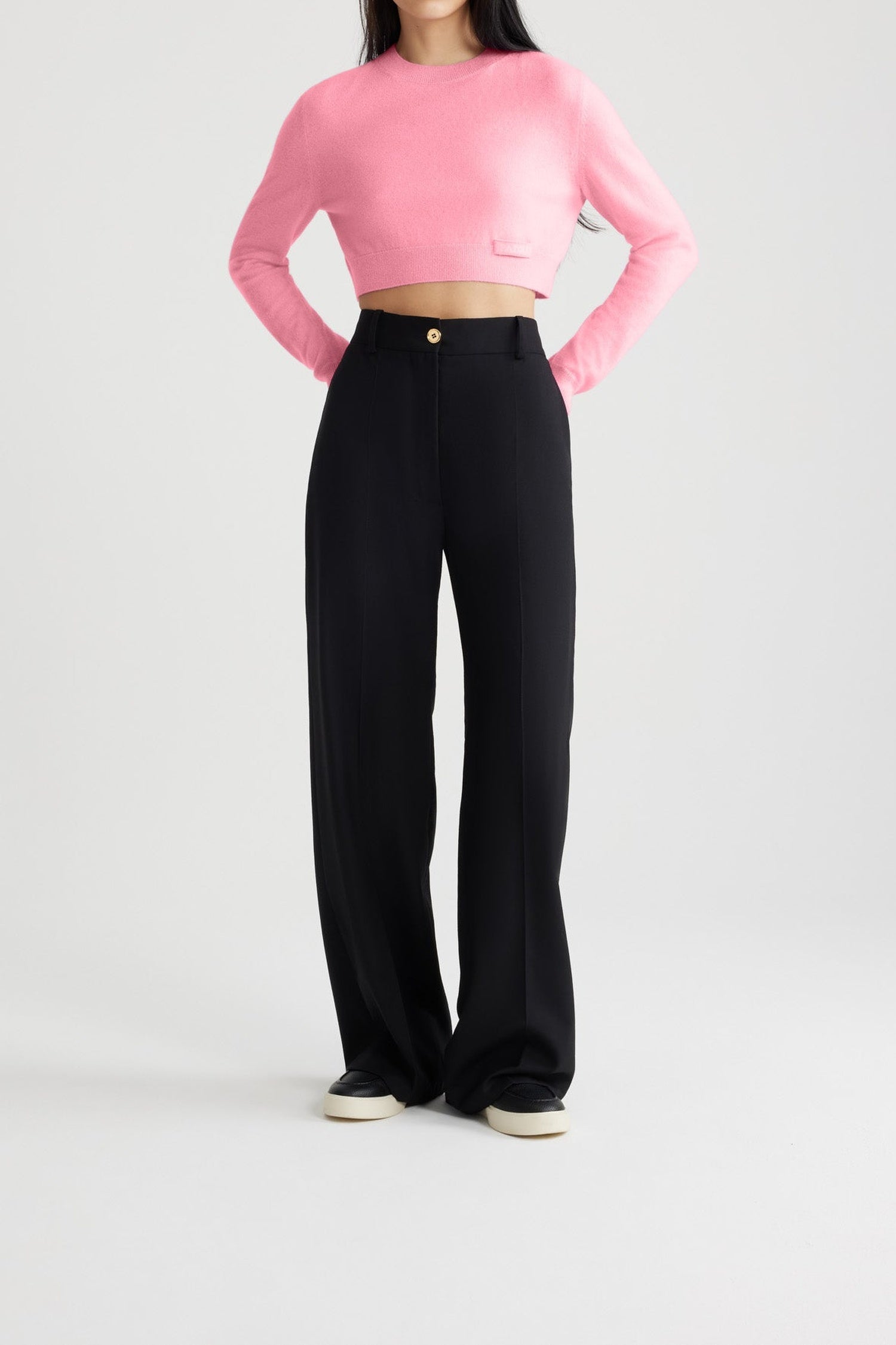 Pantalon droit en laine vierge