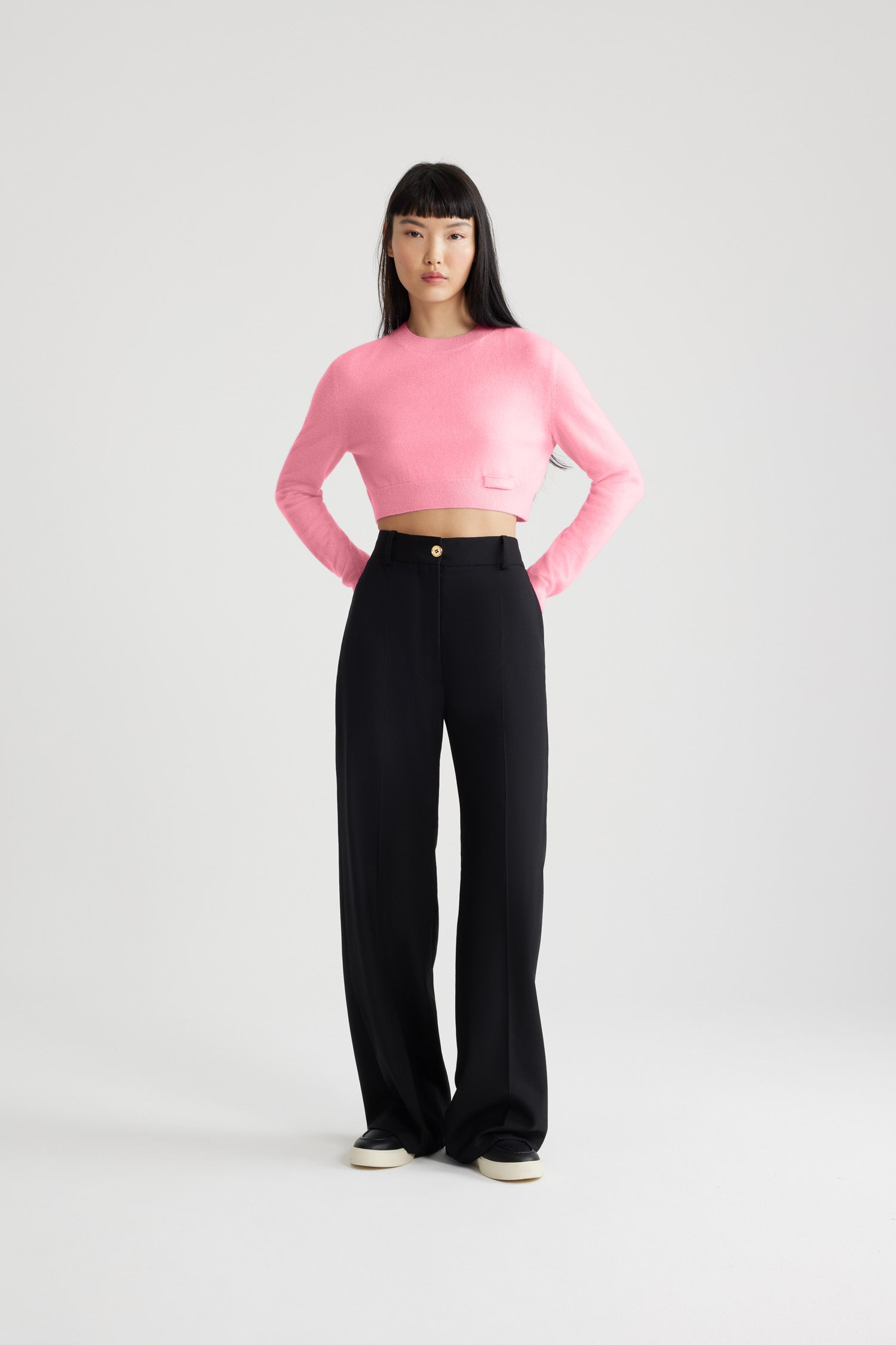 Pantalon droit en laine vierge