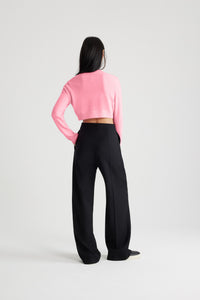 Pantalon droit en laine vierge