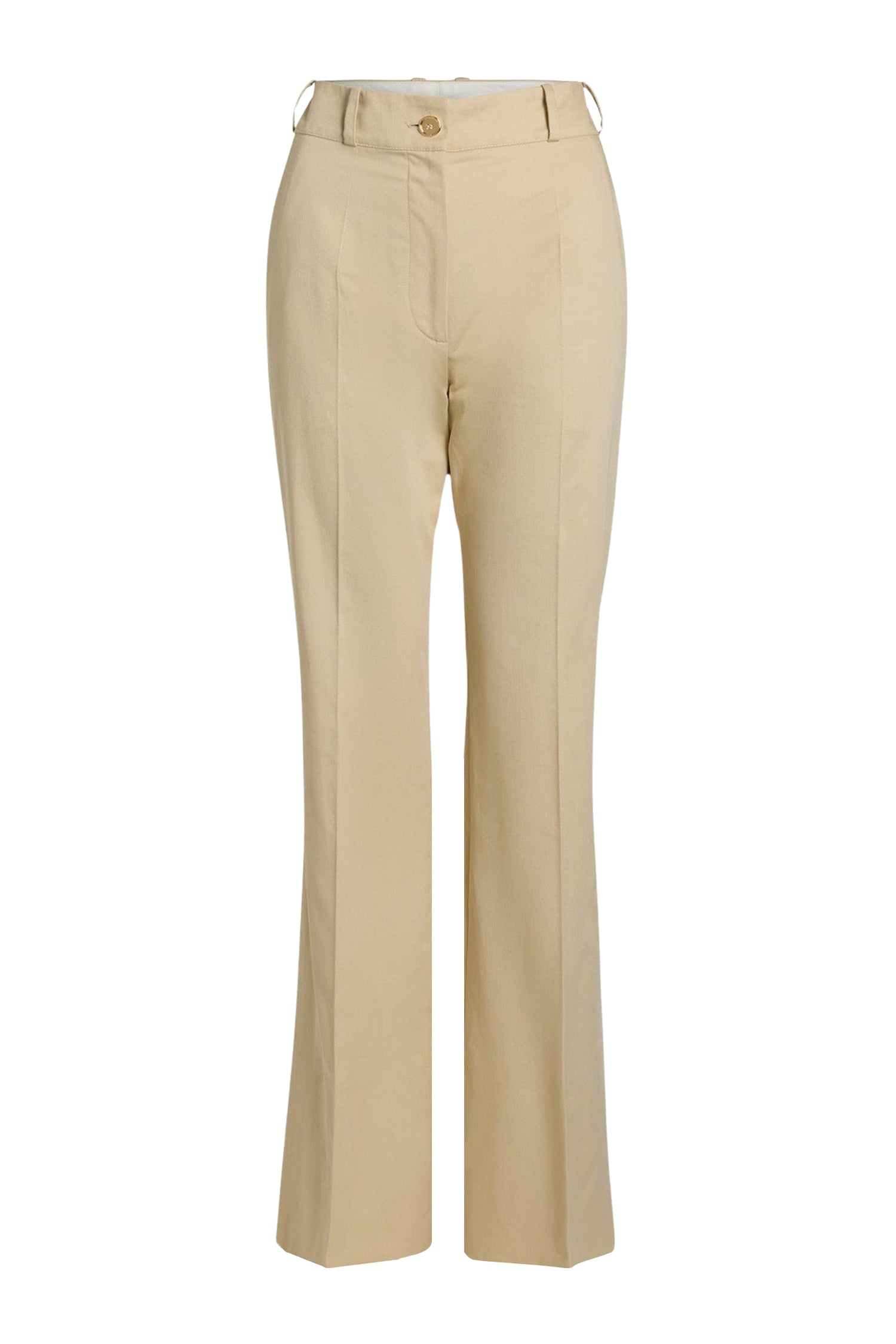 Pantalon droit en gabardine de coton - Blanc