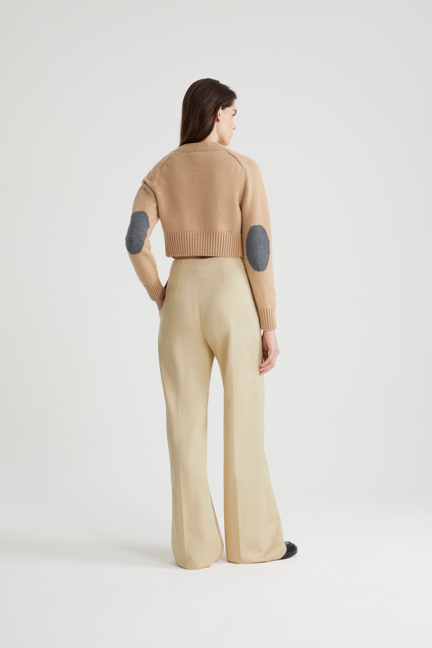 Pantalon droit en gabardine de coton - Blanc