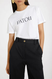 Straight-leg cotton gabardine trousers - Black