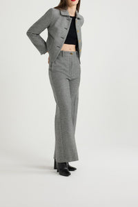 Pantalon iconique en laine texturée