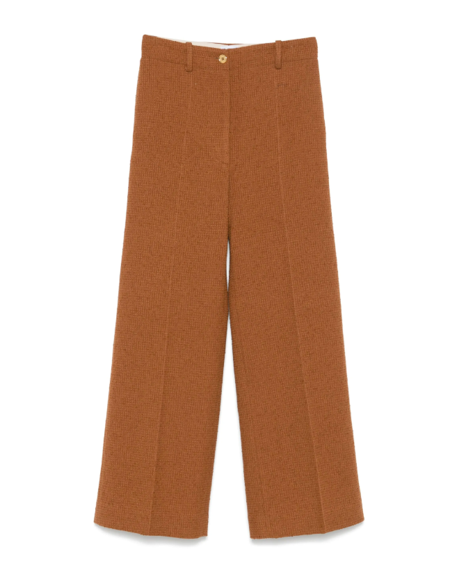 Pantalon iconique en tweed de laine éco-responsable et coton bio