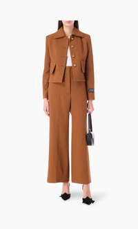Pantalon iconique en tweed de laine éco-responsable et coton bio