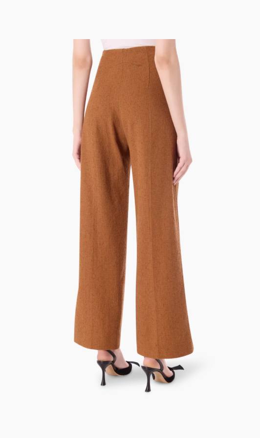 Pantalon iconique en tweed de laine éco-responsable et coton bio