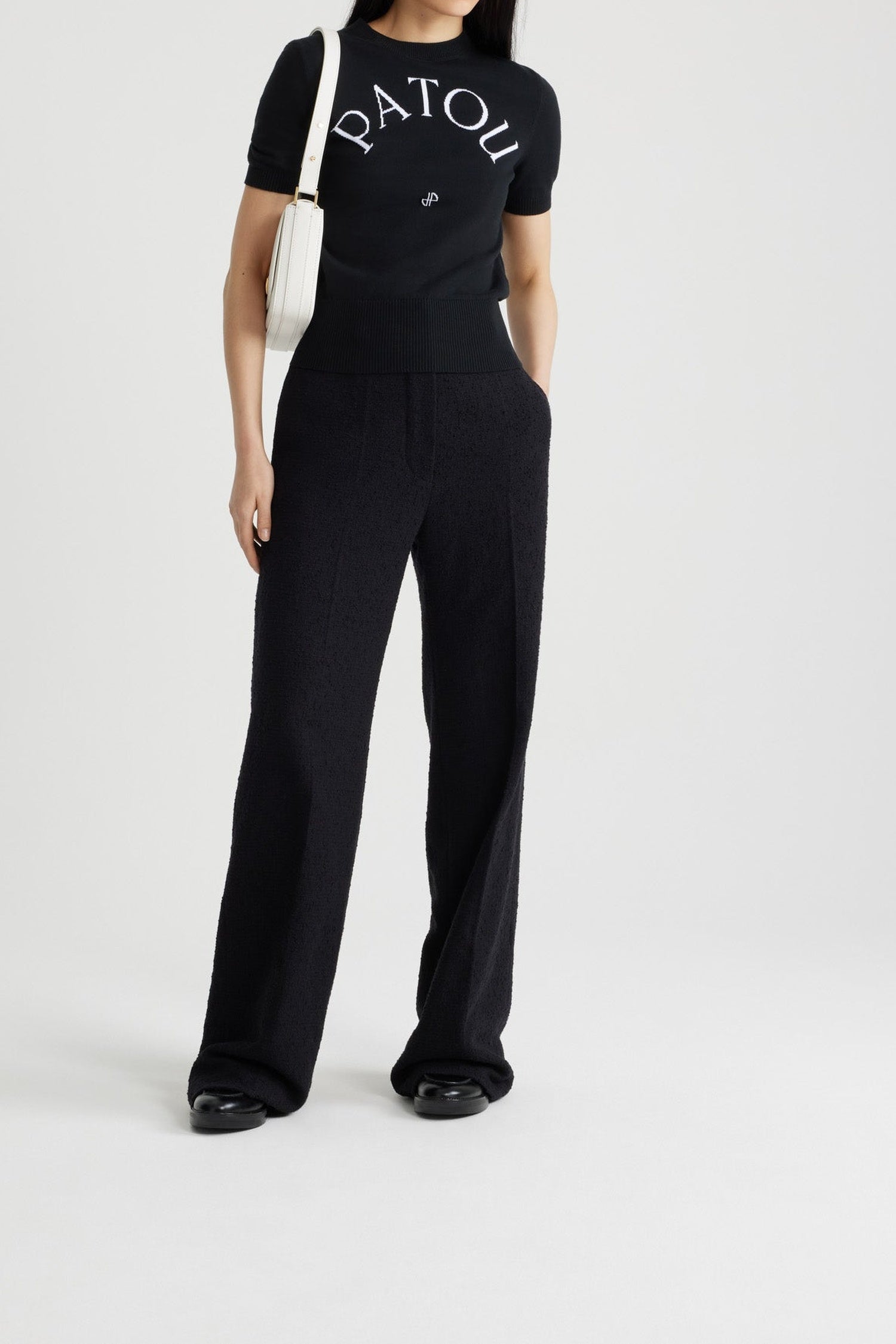 Pantalon iconique en tweed de laine éco-responsable et coton bio
