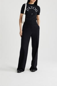 Black / Pantalon iconique en tweed de laine éco-responsable et coton bio