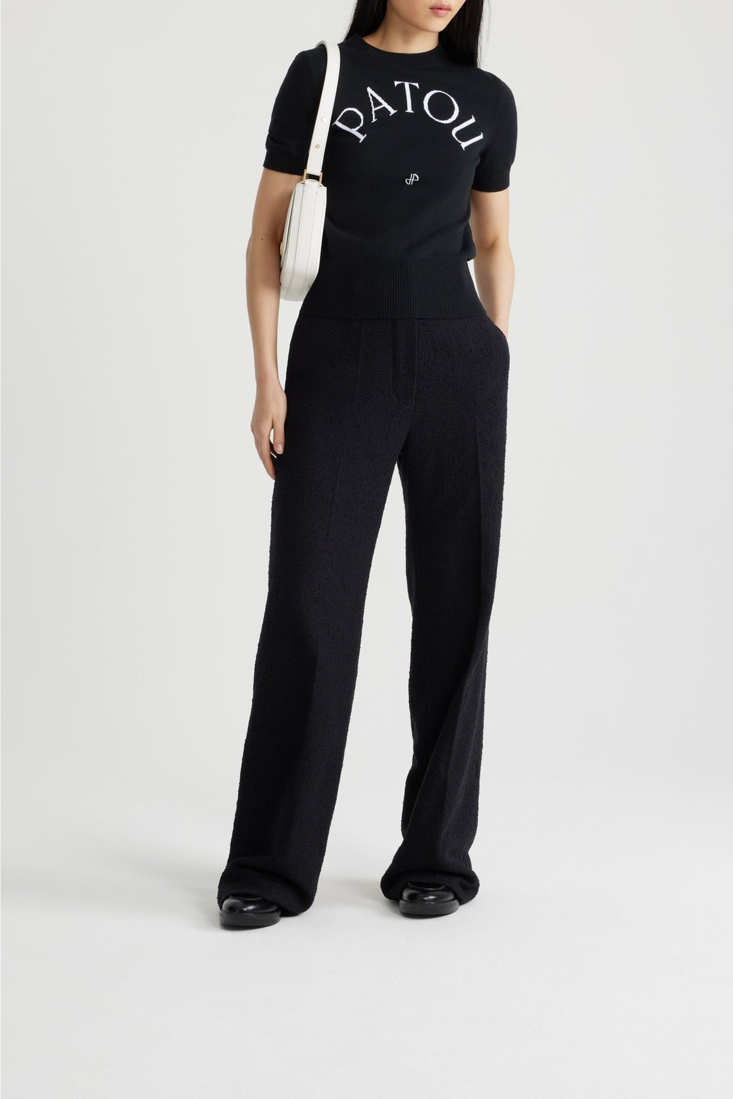 Black / Pantalon iconique en tweed de laine éco-responsable et coton bio