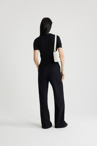 Black / Pantalon iconique en tweed de laine éco-responsable et coton bio