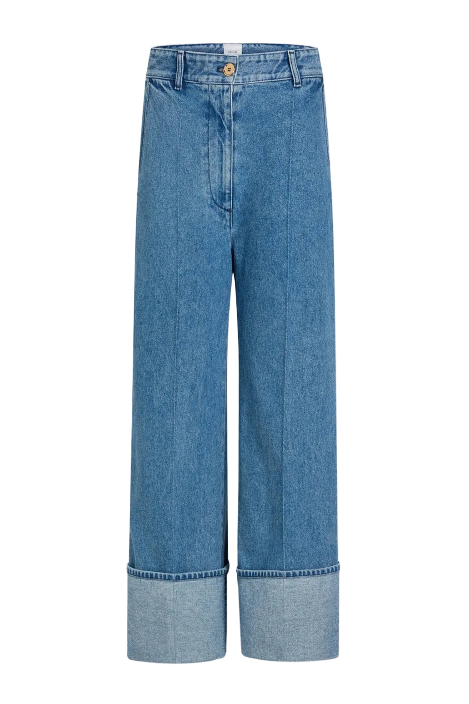 Denim trousers with cuffs - Blue