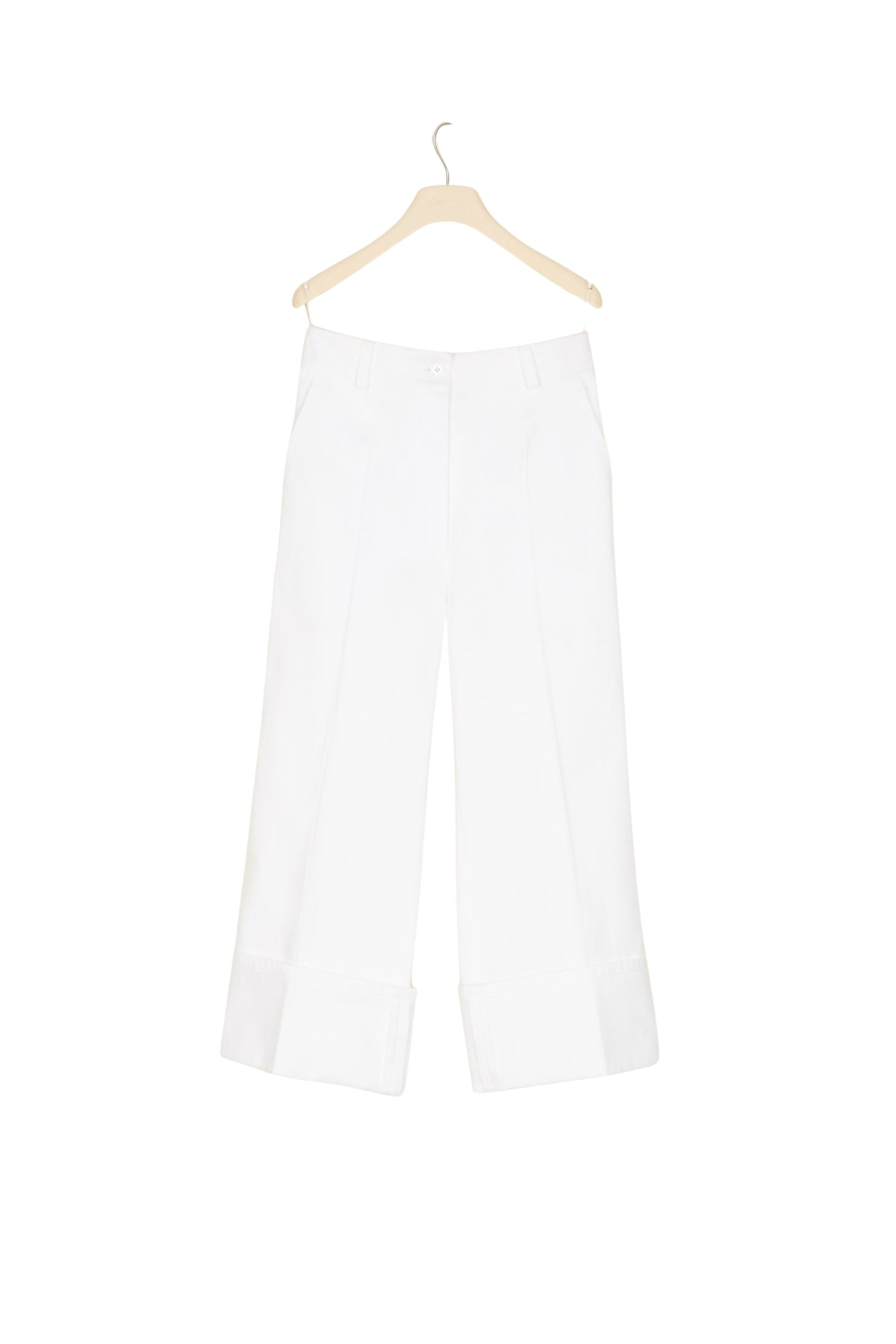 Pantalon iconique en coton à chevrons - Perle