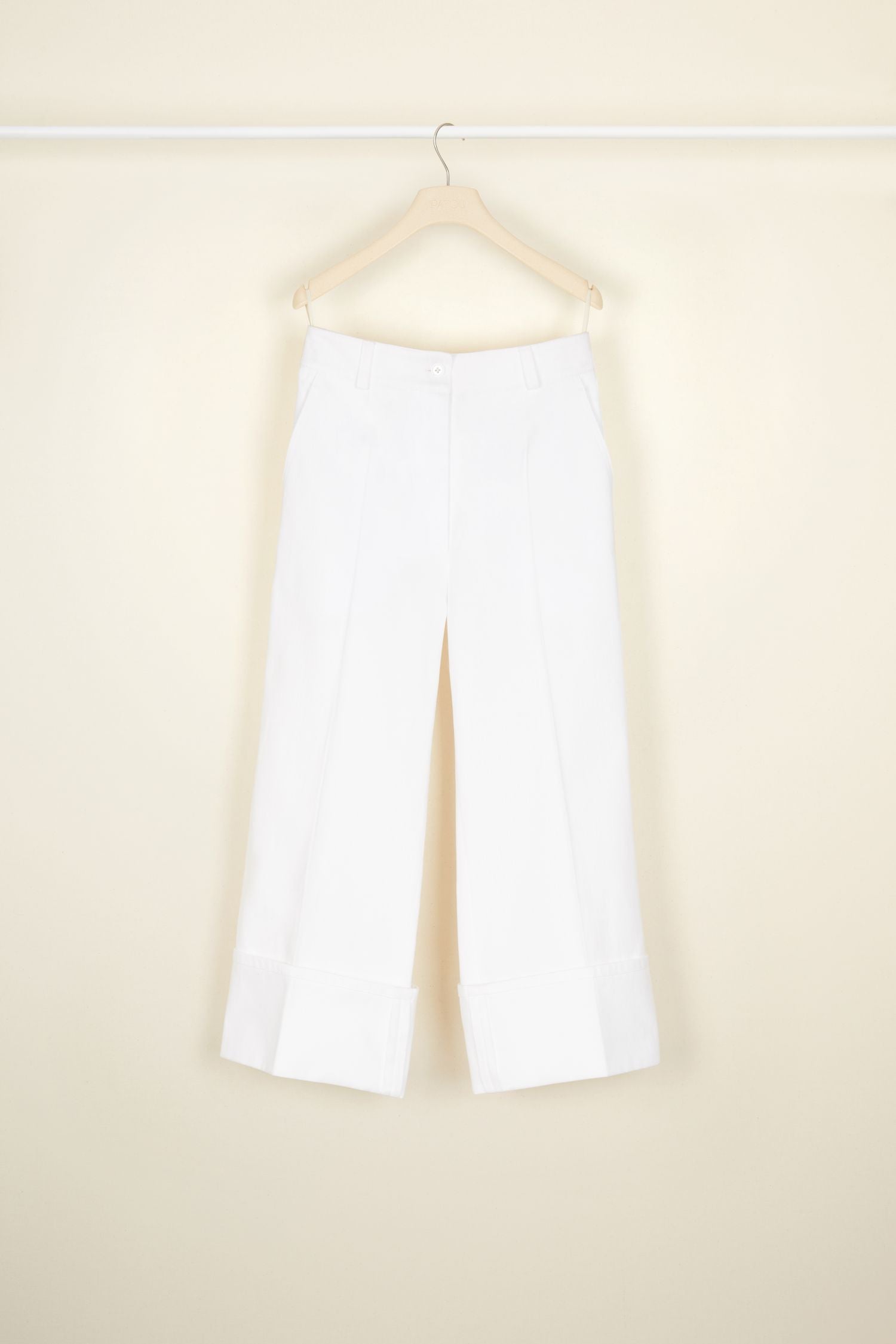 Pantalon iconique en coton à chevrons - Perle