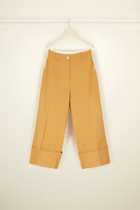Pantalon iconique en coton chevronné - Cuivre