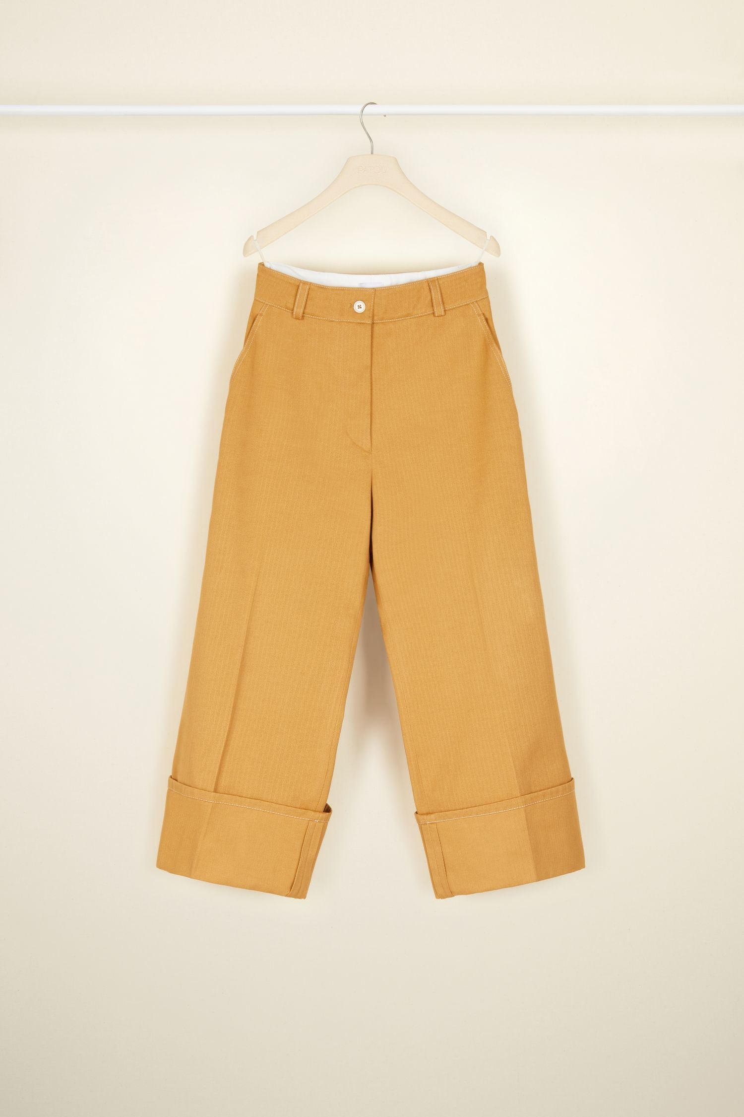 Pantalon iconique en coton chevronné - Cuivre