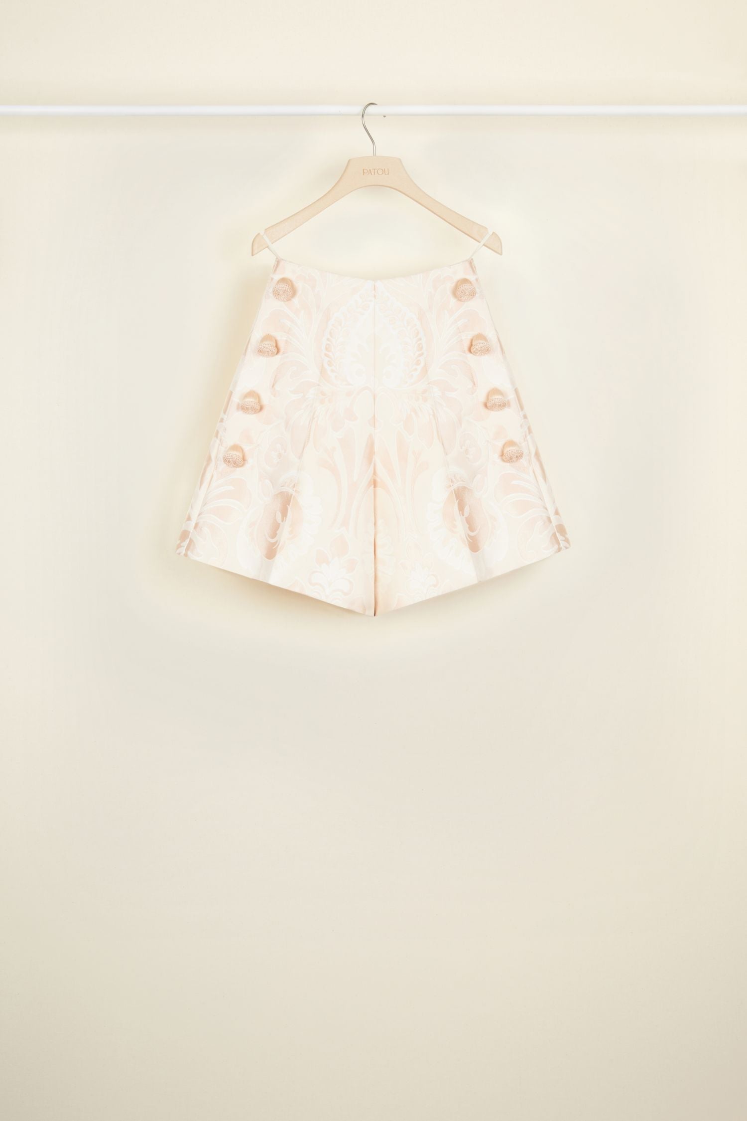 High-waisted jacquard shorts - Fleur de Pêche