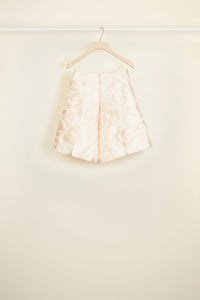 High-waisted jacquard shorts - Peach Blossom