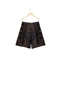 Short taille haute en jacquard - Imprimé Marine