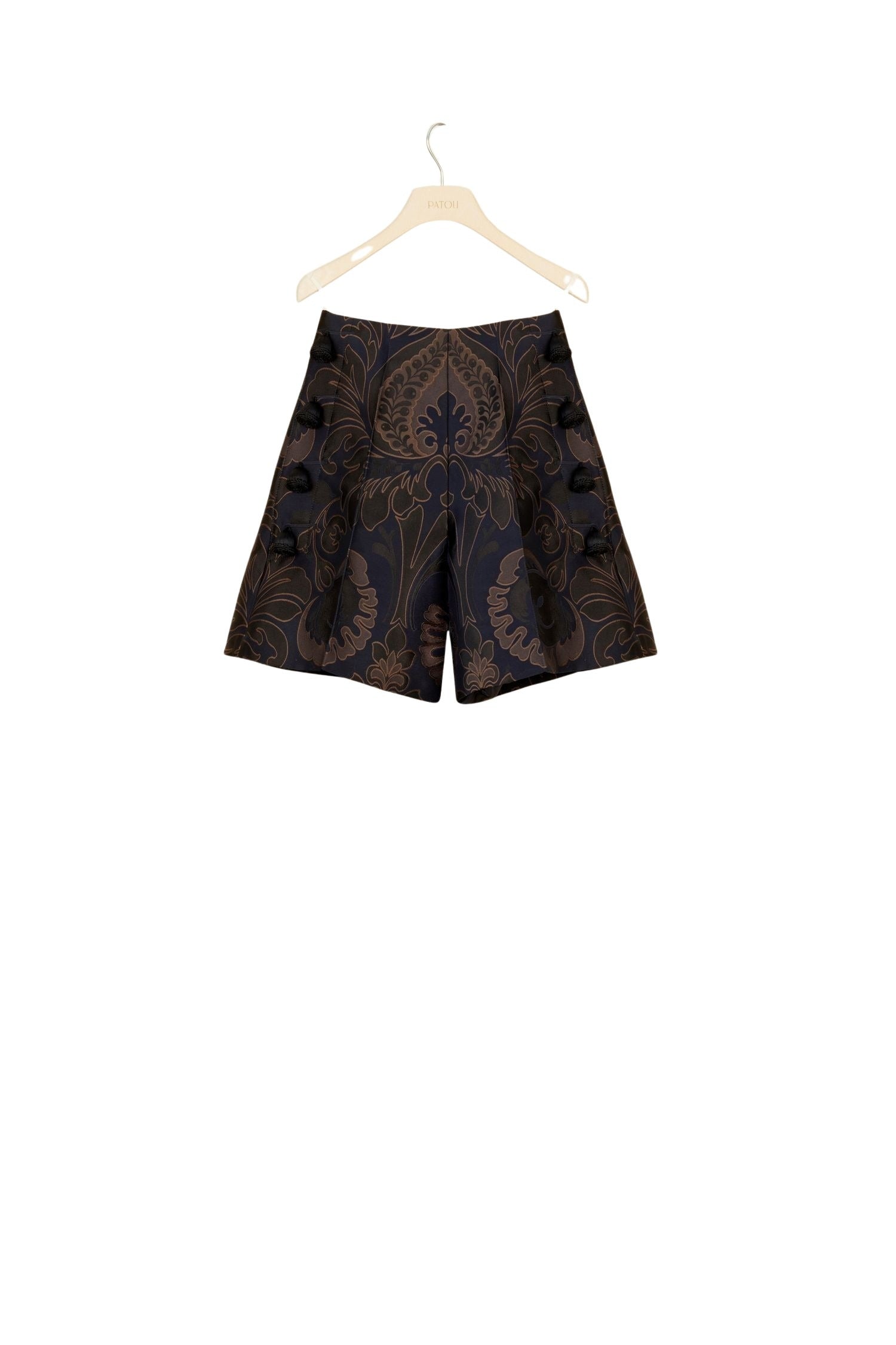 Short taille haute en jacquard - Imprimé Marine