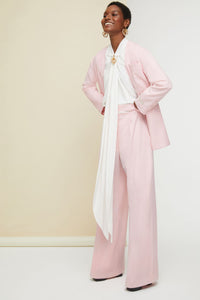 Pantalon ample en laine d'été - Pivoine