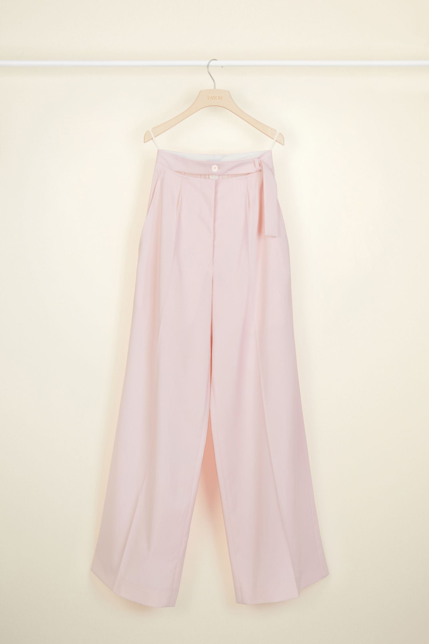 Pantalon ample en laine d'été - Pivoine