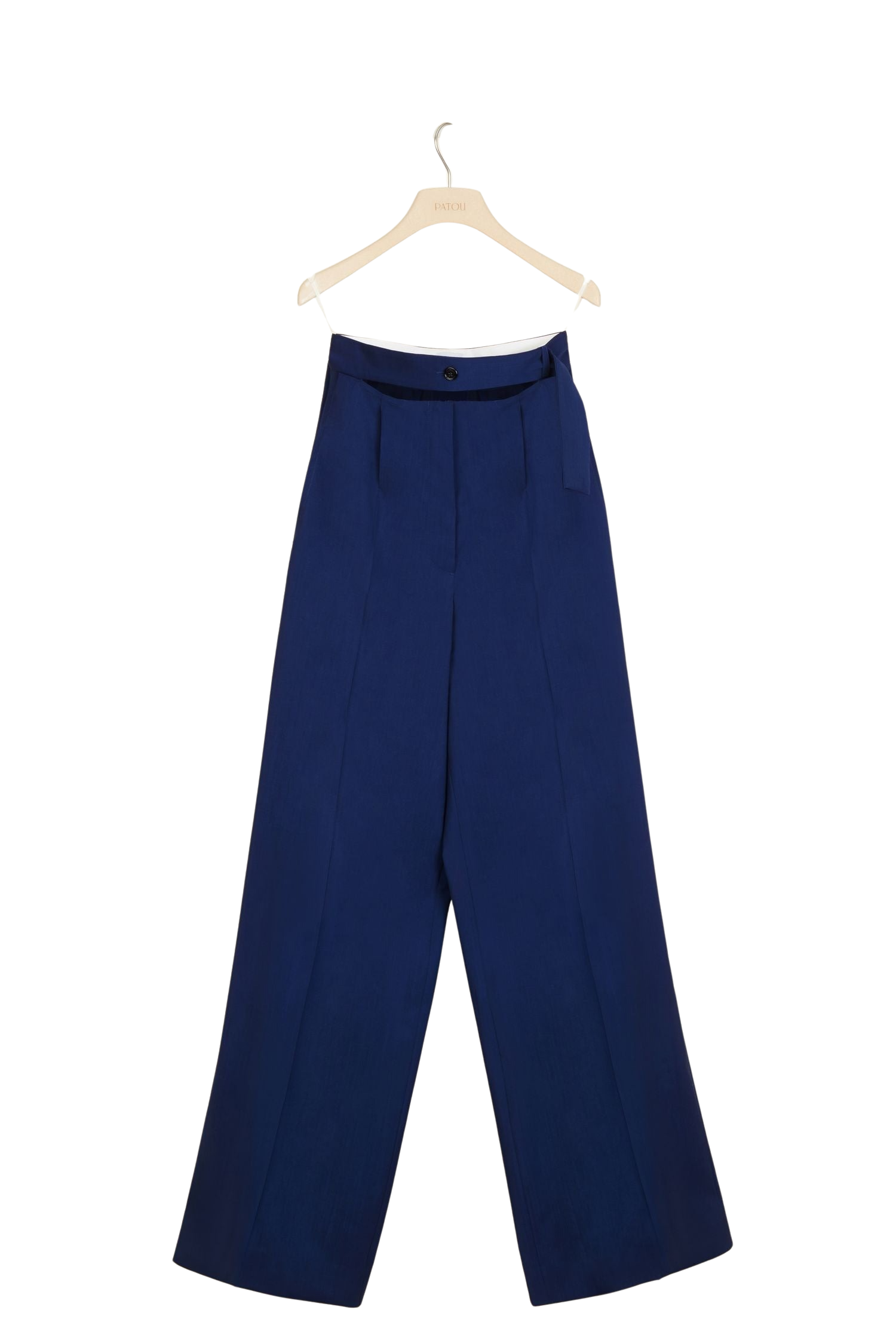 Pantalon ample en laine d'été - Bleu Persan