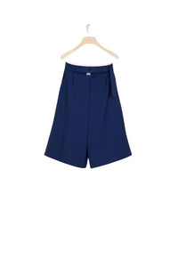 Fluid summer wool shorts - Persian Blue