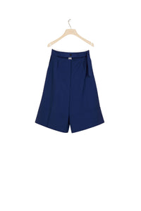 Fluid summer wool shorts - Persian Blue