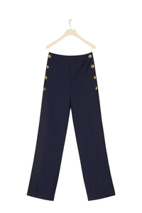 Summer wool sailor trousers - Navy Blue