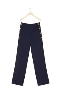 Summer wool sailor trousers - Navy blue