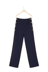 Pantalon de marin en laine d’été - Bleu Marine