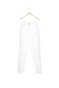 Tapered corduroy trousers - Perle