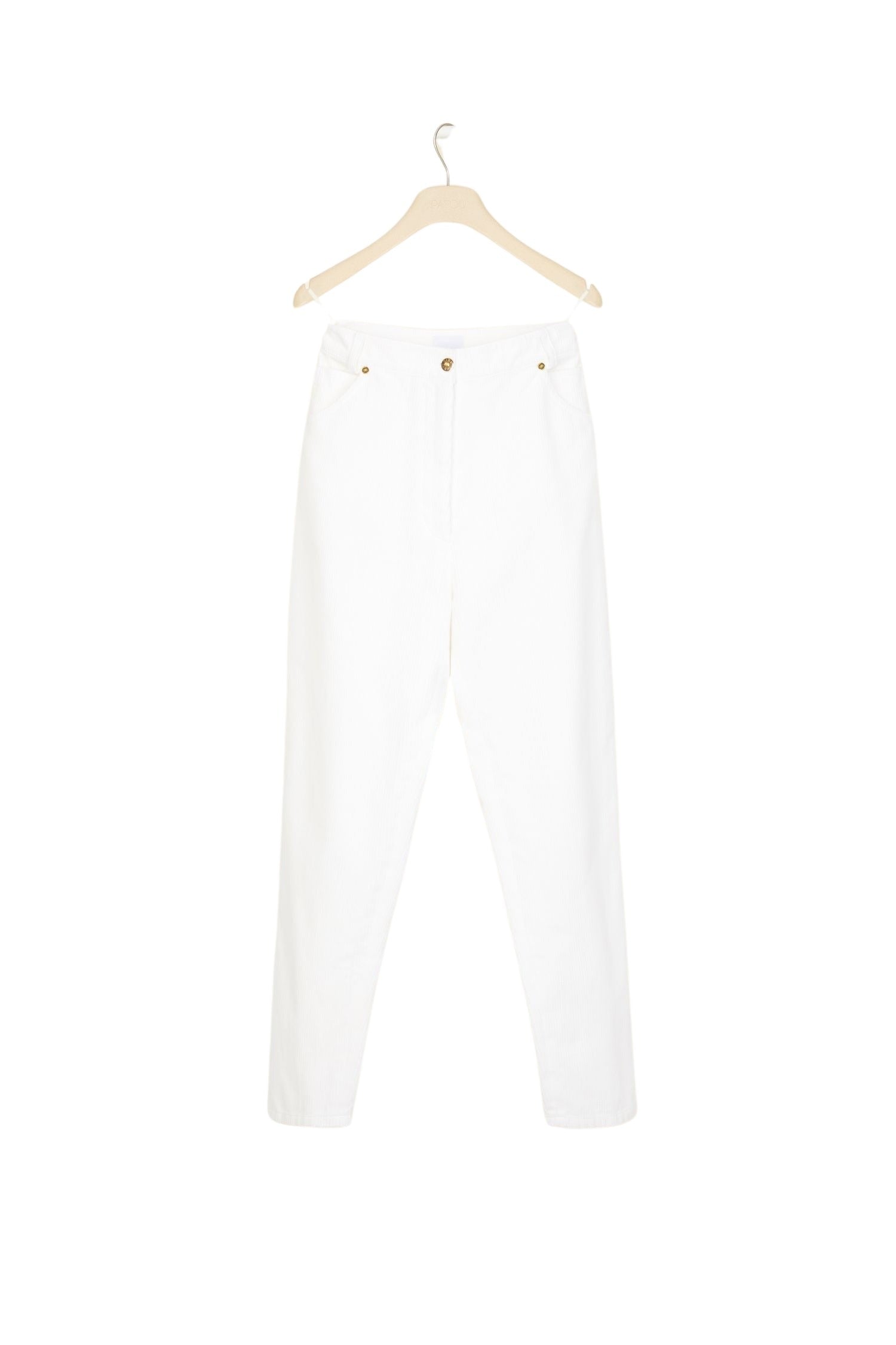 Tapered corduroy trousers - Perle