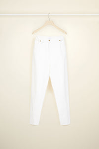 Tapered corduroy trousers - Perle