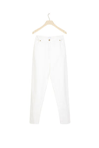 Pantalon fuselé en velours côtelé - Perle