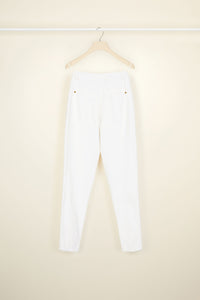 Tapered corduroy trousers - Perle