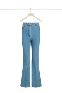 Pantalon évasé en denim bio