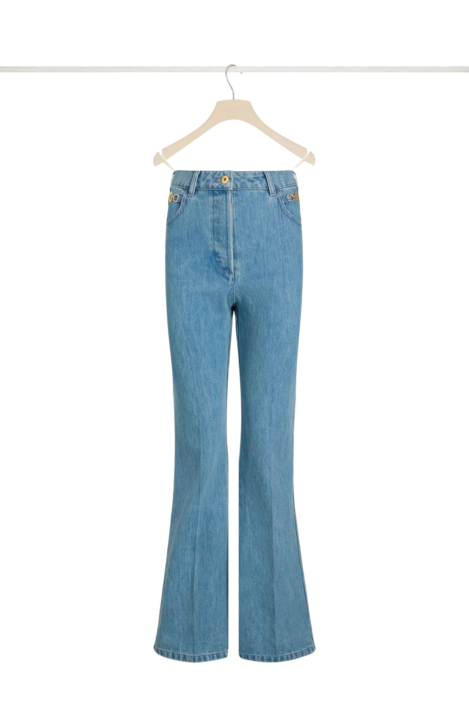 Pantalon évasé en denim bio