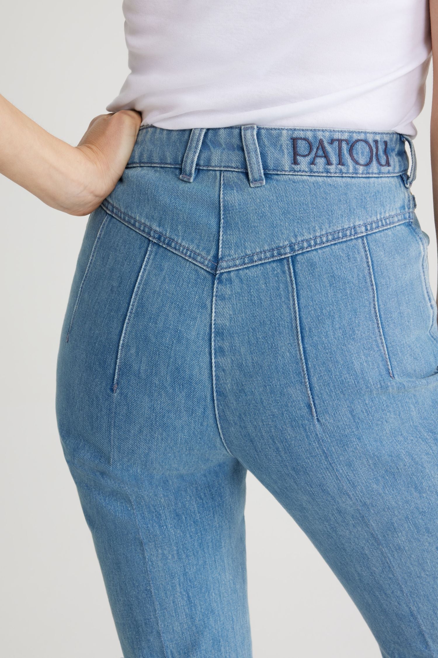 Pantalon évasé en denim bio