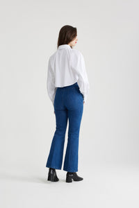 Pantalon évasé en denim bio