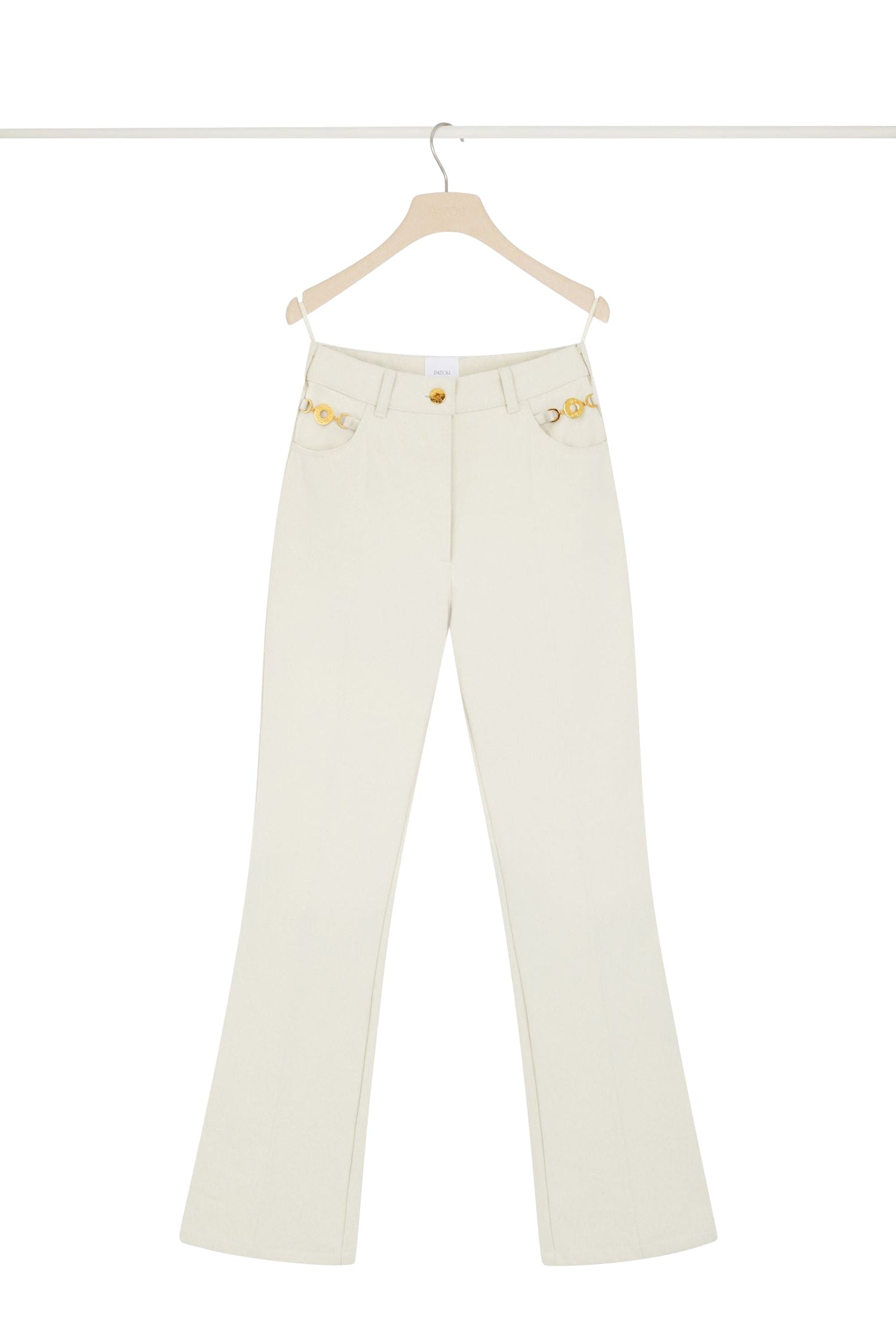 Pantalon évasé en denim de coton régénéré