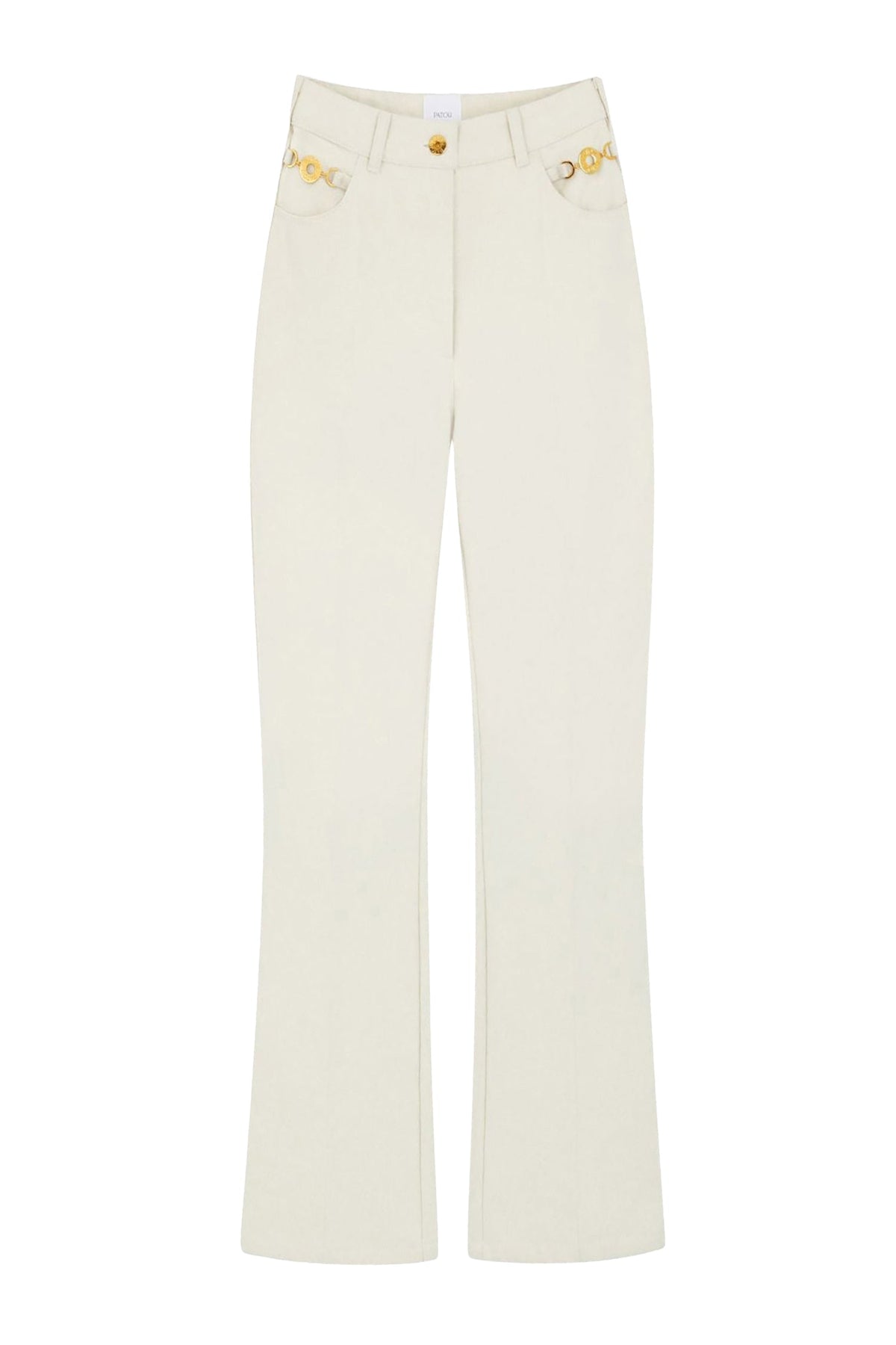 Natural / Pantalon évasé en denim de coton régénéré