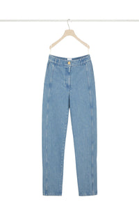 Pantalon cargo en denim bio
