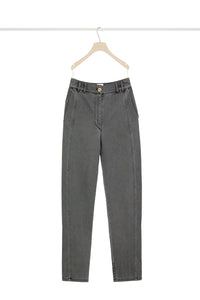 Pantalon cargo en denim bio - Gris Anthracite