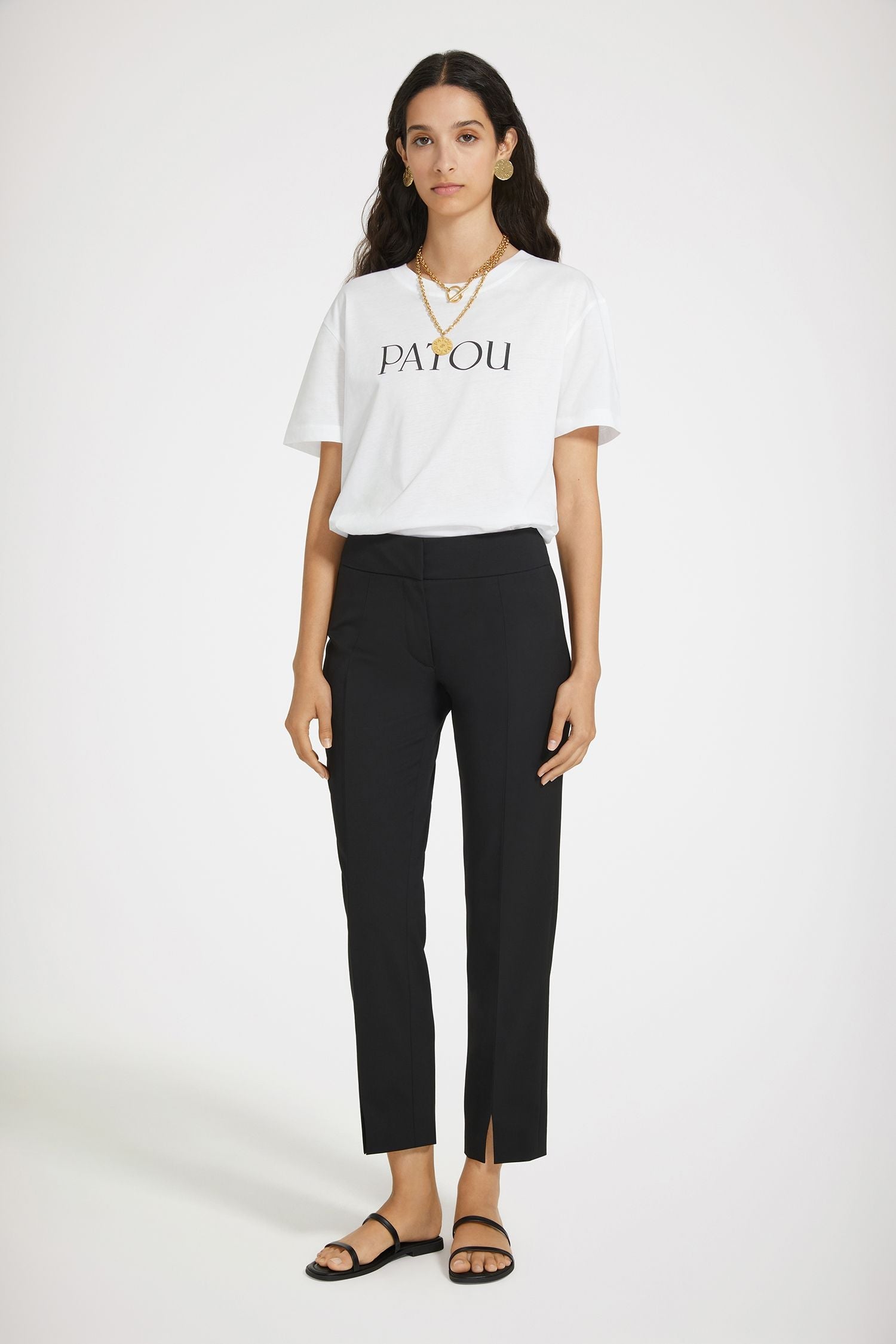 Pantalon fuselé en laine technique - Noir