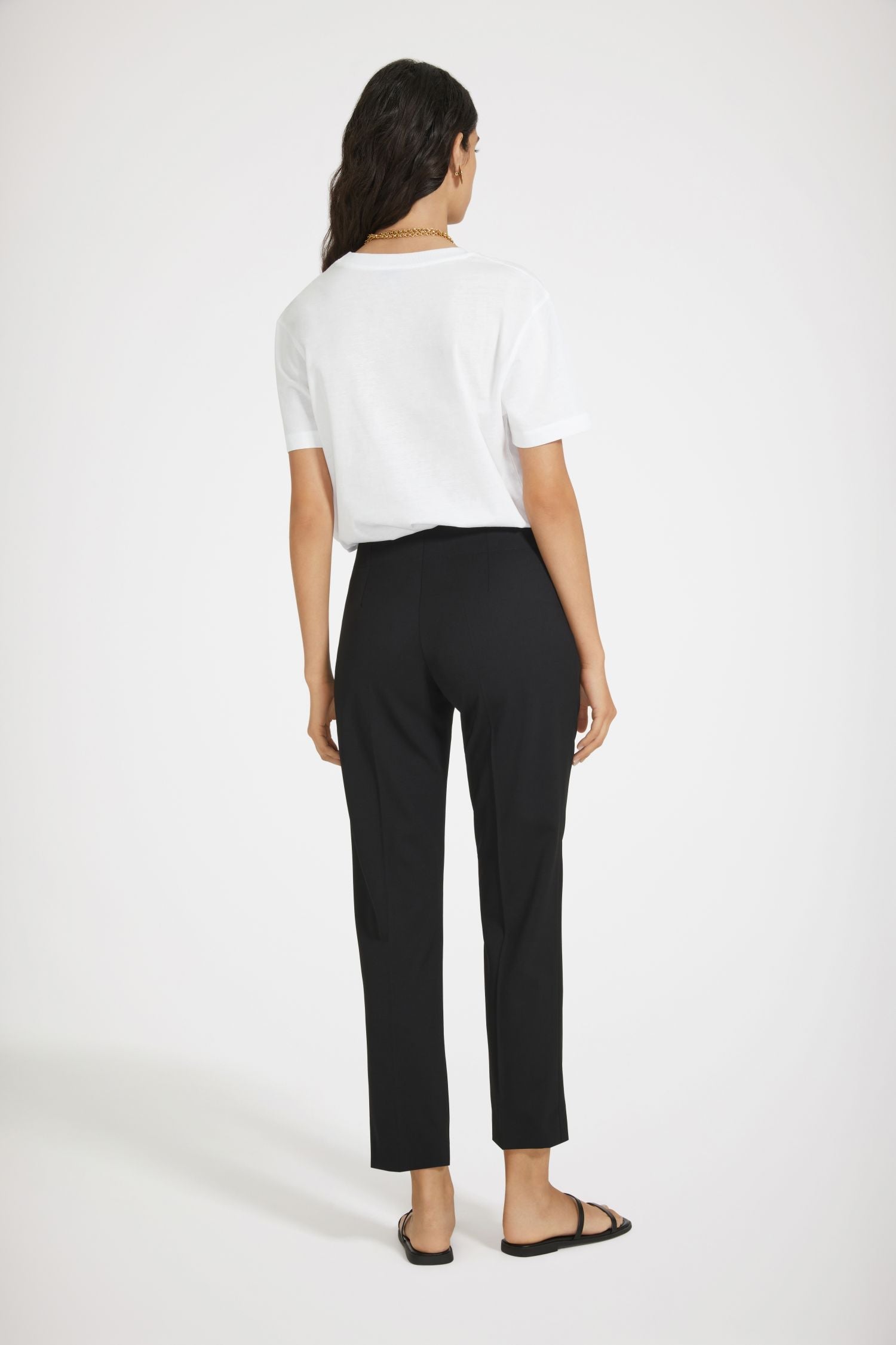 Pantalon fuselé en laine technique - Noir