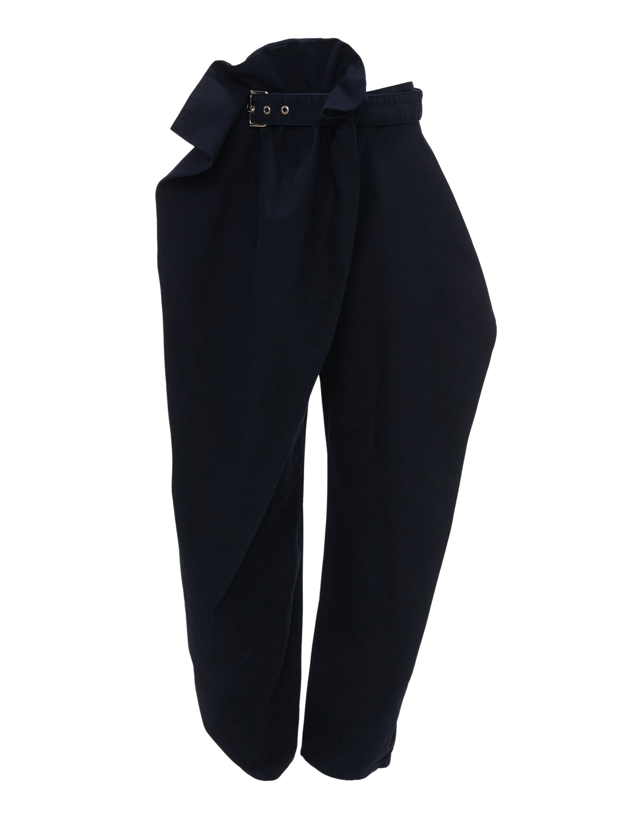 Pantalon asymétrique en laine - Navy